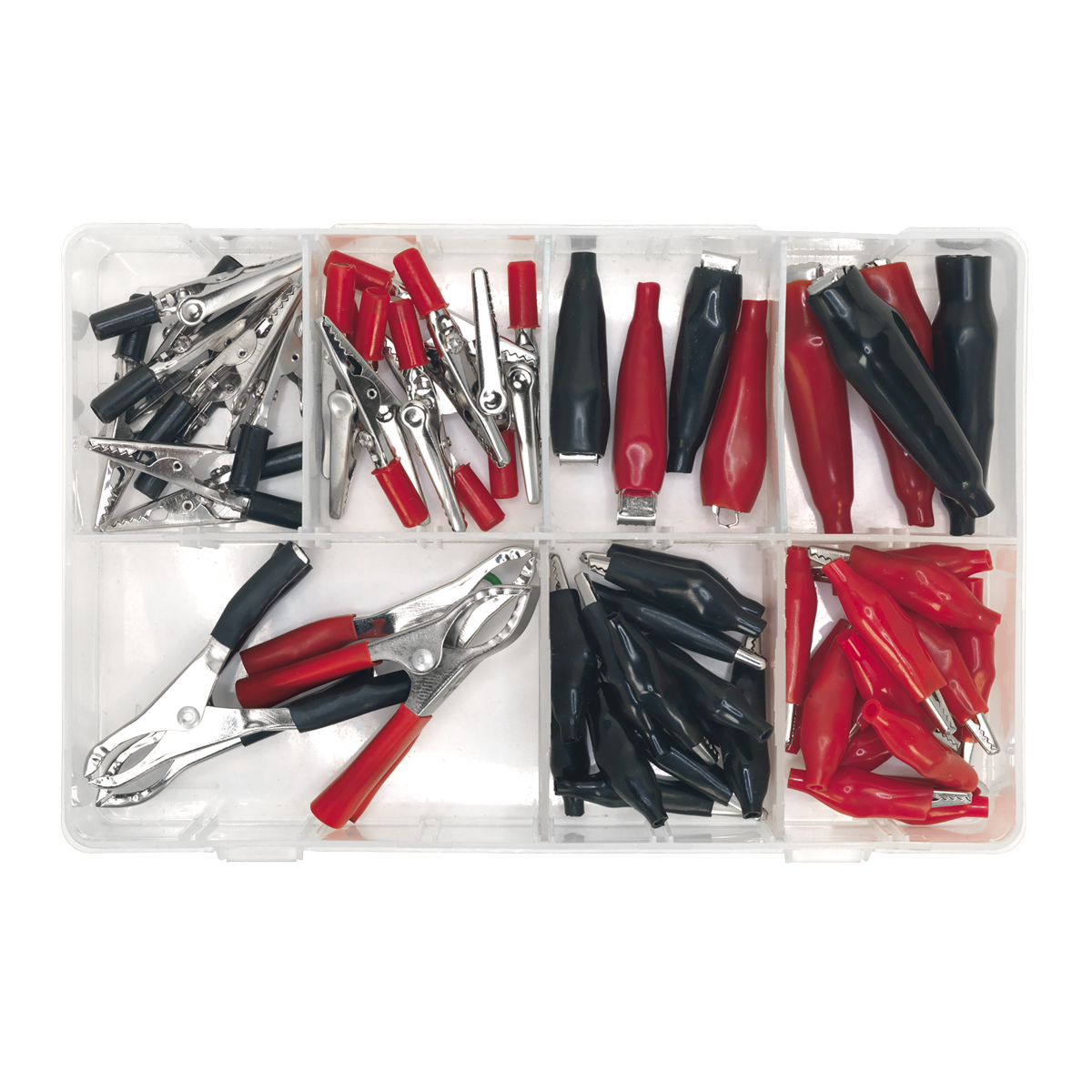 Crocodile Clip Assortment 60pc - Black & Red AB023CA
