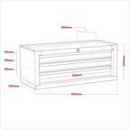 Mid-Box Tool Chest 3 Drawer - Green/Grey AP22309BBHV