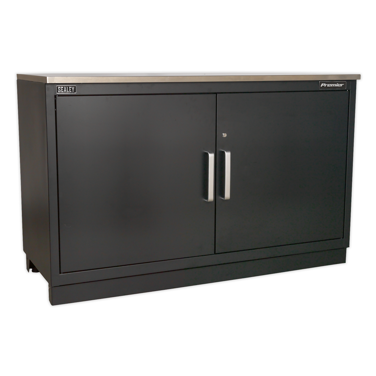 Storage System with Stainless Worktop 5.58m APMSSTEEL