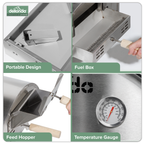 Wood-Fired Pizza Oven 14" - Stainless Steel DG11