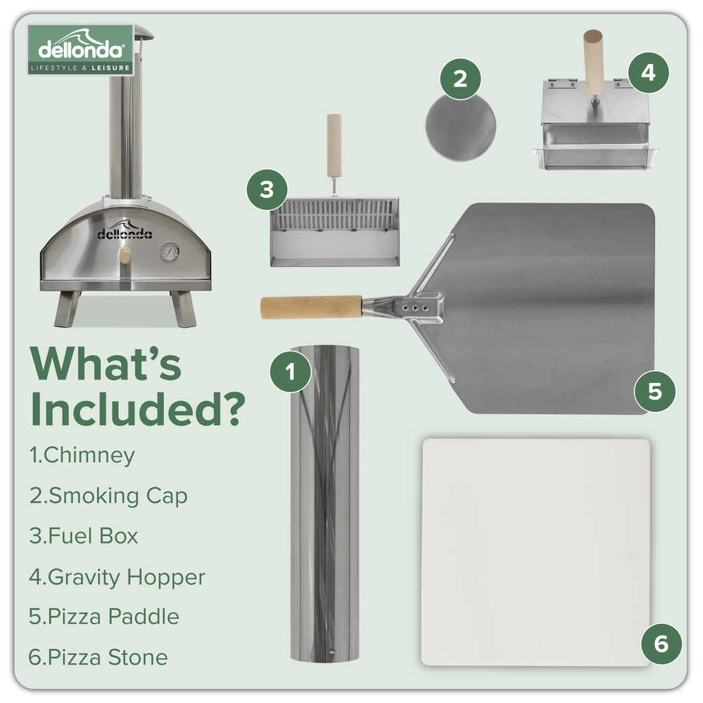 Wood-Fired Pizza Oven 14" - Stainless Steel DG11