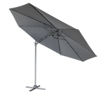Cantilever Parasol with 360° Rotation, Tilt & Cover 3m - Grey DG267
