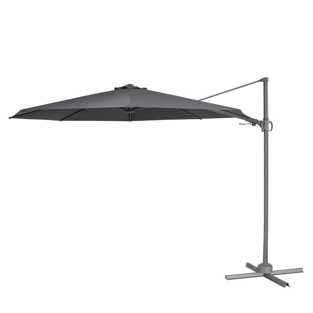 Cantilever Parasol with 360° Rotation, Tilt & Cover 3m - Grey DG267