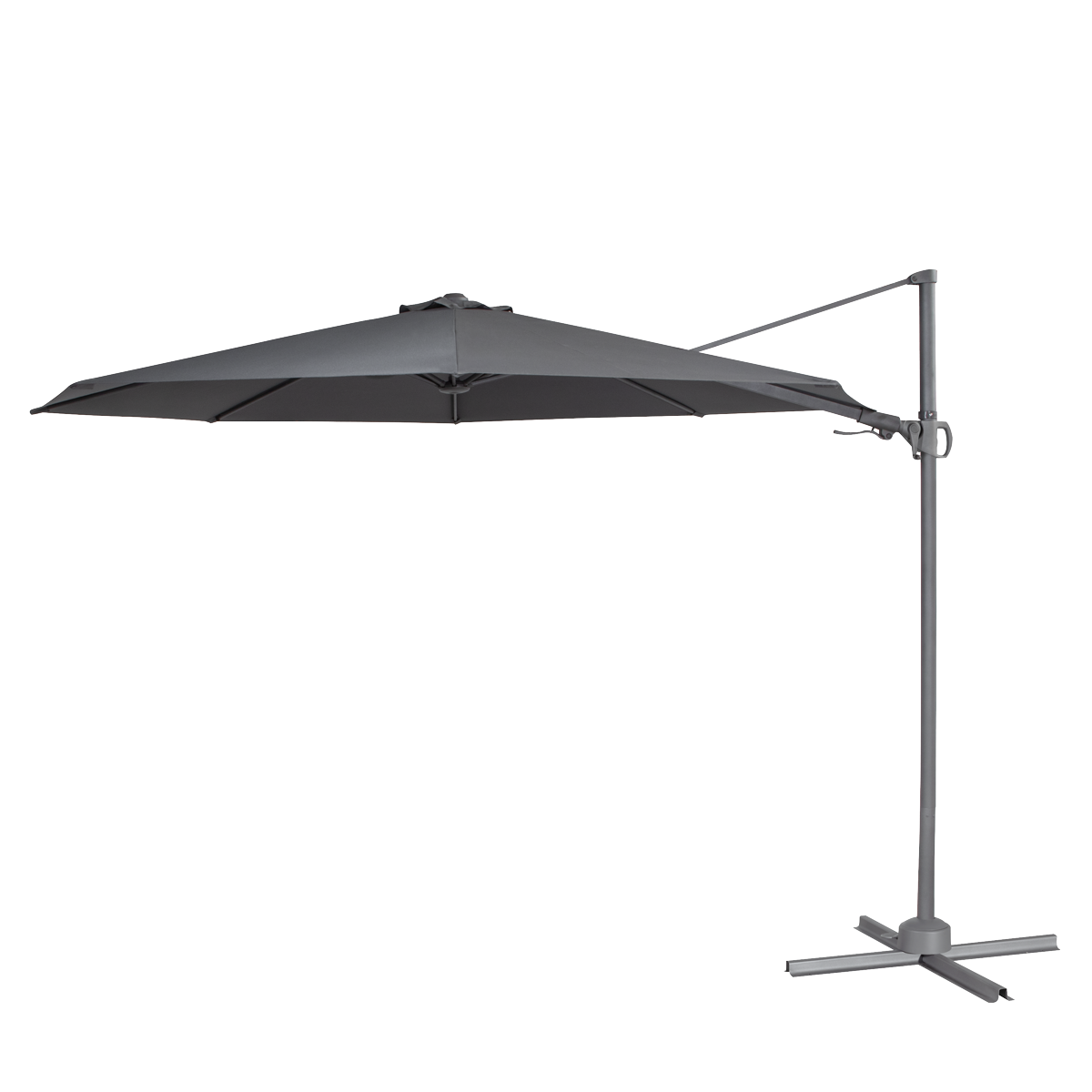 Cantilever Parasol with 360° Rotation, Tilt & Cover 3m - Grey DG267