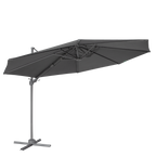 Cantilever Parasol with 360° Rotation, Tilt & Cover 3m - Grey DG267