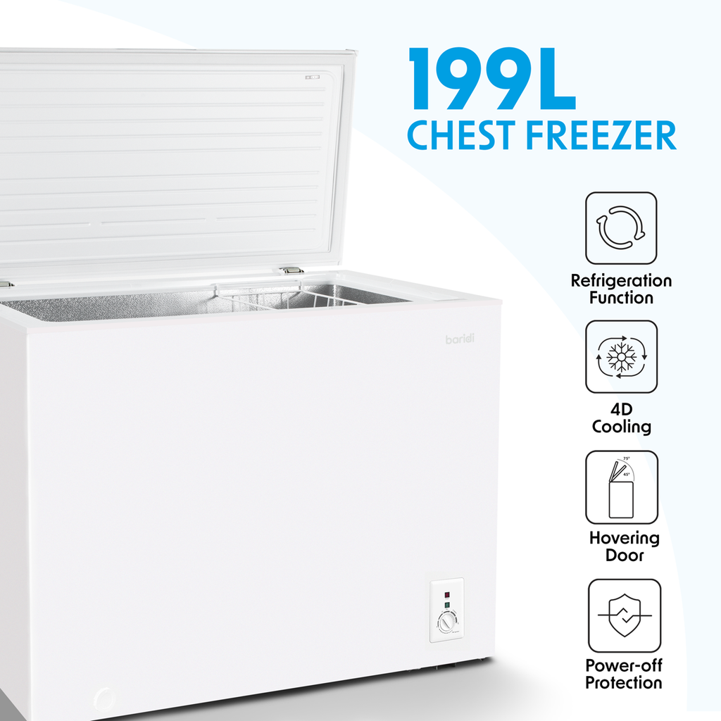 Freestanding Chest Freezer 199L Capacity - White DH111