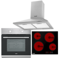 Integrated Ceramic Hob with 4 Cooking Zones, Integrated Fan-Assisted Electric Oven & Cooker Hood with Carbon Filters DH188