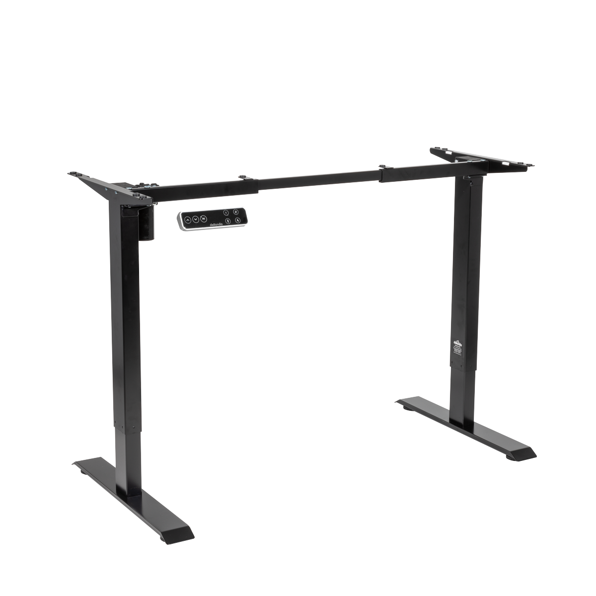 Single Motor Ultra-Quiet Adjustable-Height Desk Frame with Digital Control Panel 70kg Capacity - Black DH18