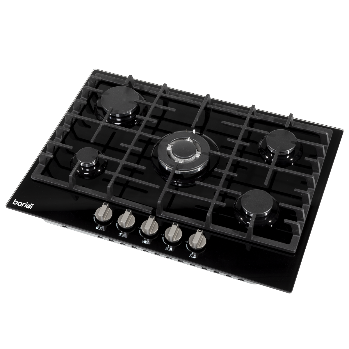 Gas Hob with 5 Cooking Zones 70cm - Black DH228