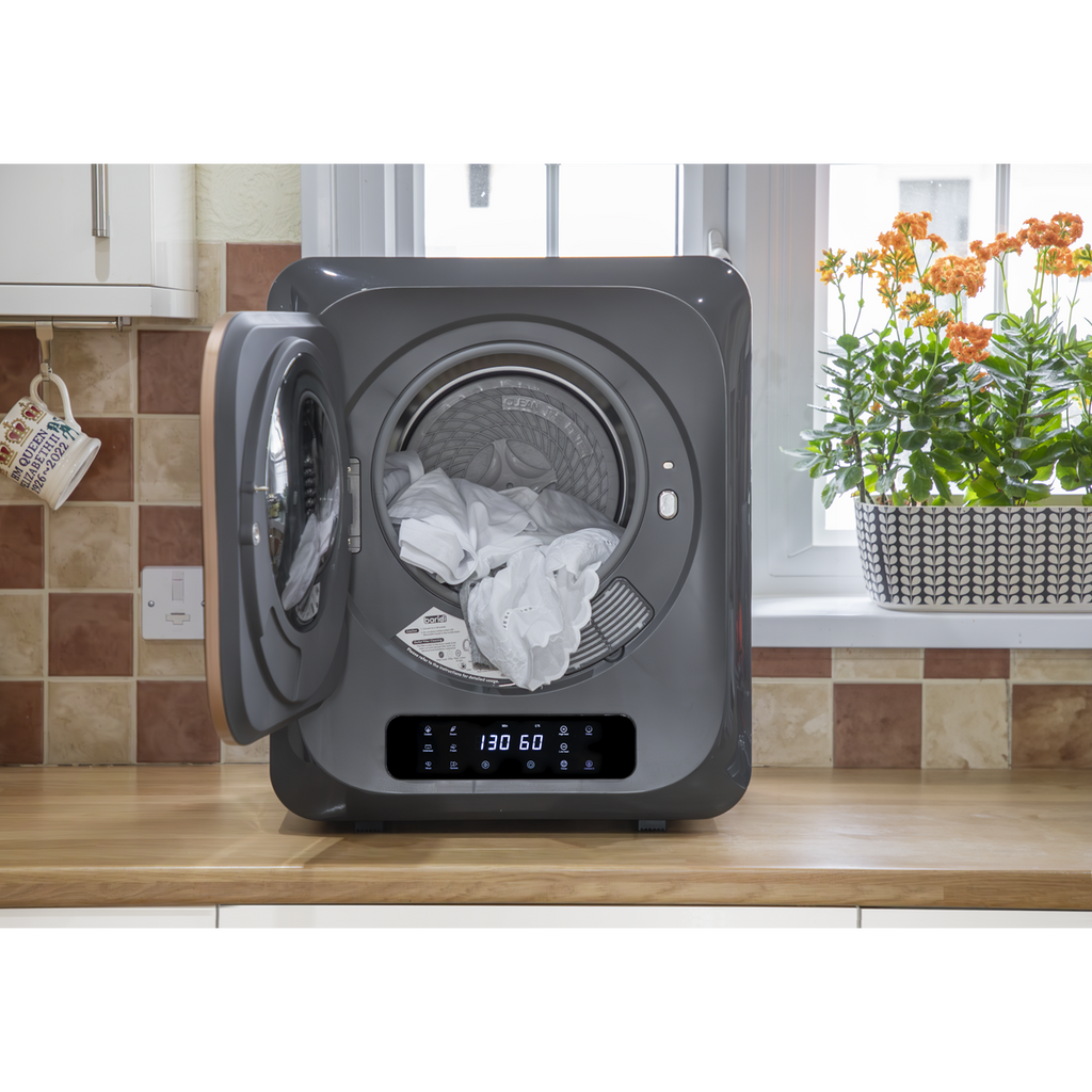 Tabletop Tumble Dryer with Digital Controls 2.5kg Capacity - Black DH229