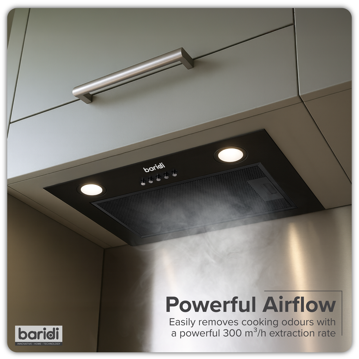 Cooker Hood with 5 Layer Filter 52cm - Black DH285