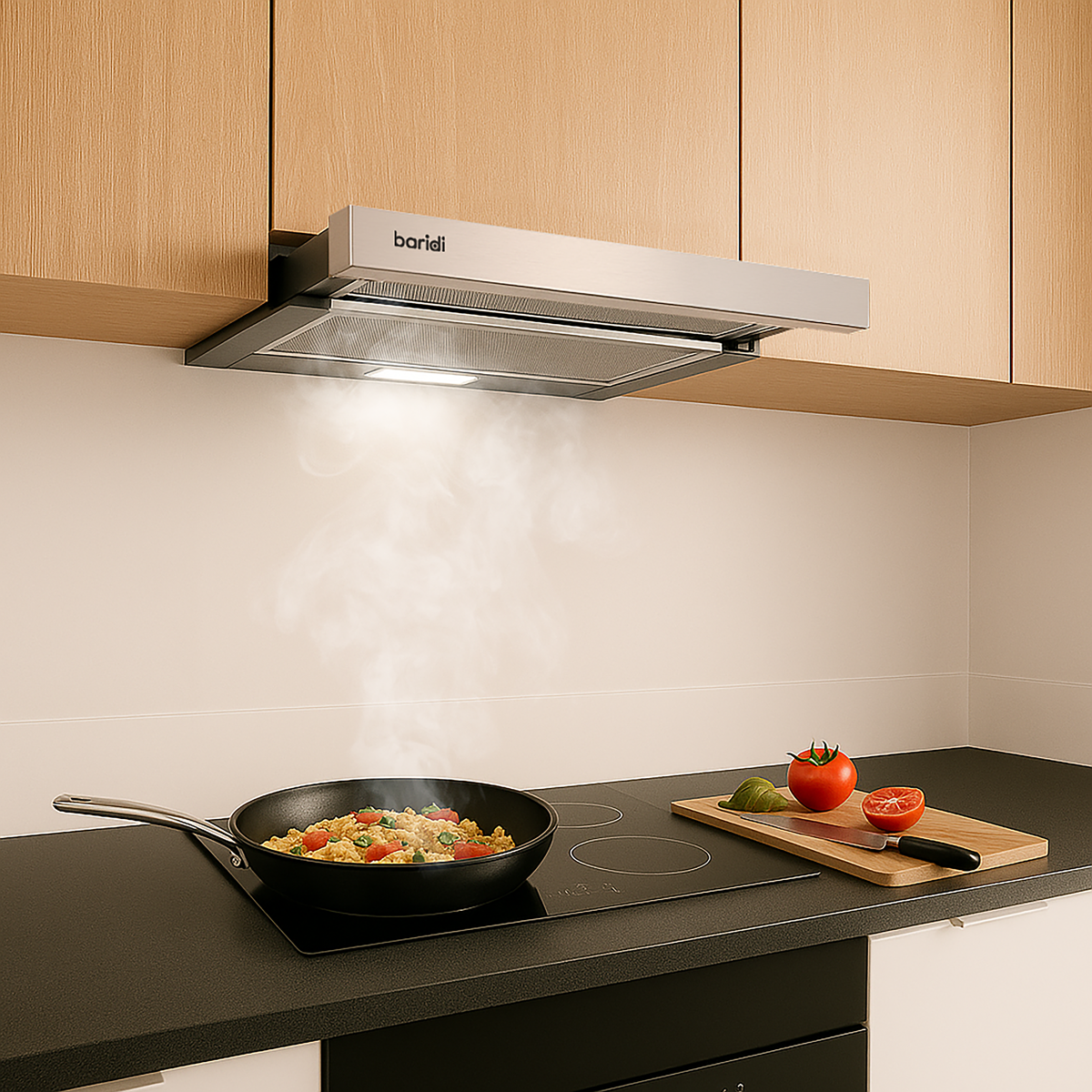 Telescopic Cooker Hood with Aluminium Filters 60cm - Stainless Steel DH286
