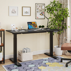 Dellonda Dual Motor Height-Adjustable Electric Standing Desk - Black DH34
