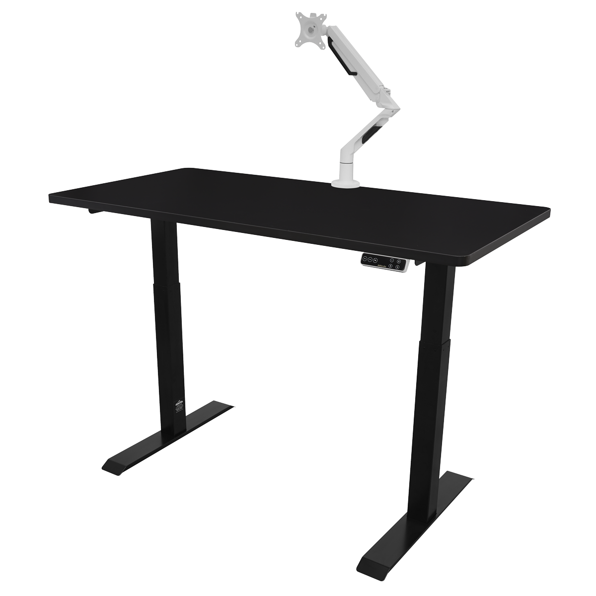 Dellonda Dual Motor Height-Adjustable Electric Standing Desk - Black DH34