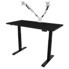 Dellonda Dual Motor Height-Adjustable Electric Standing Desk - Black DH34
