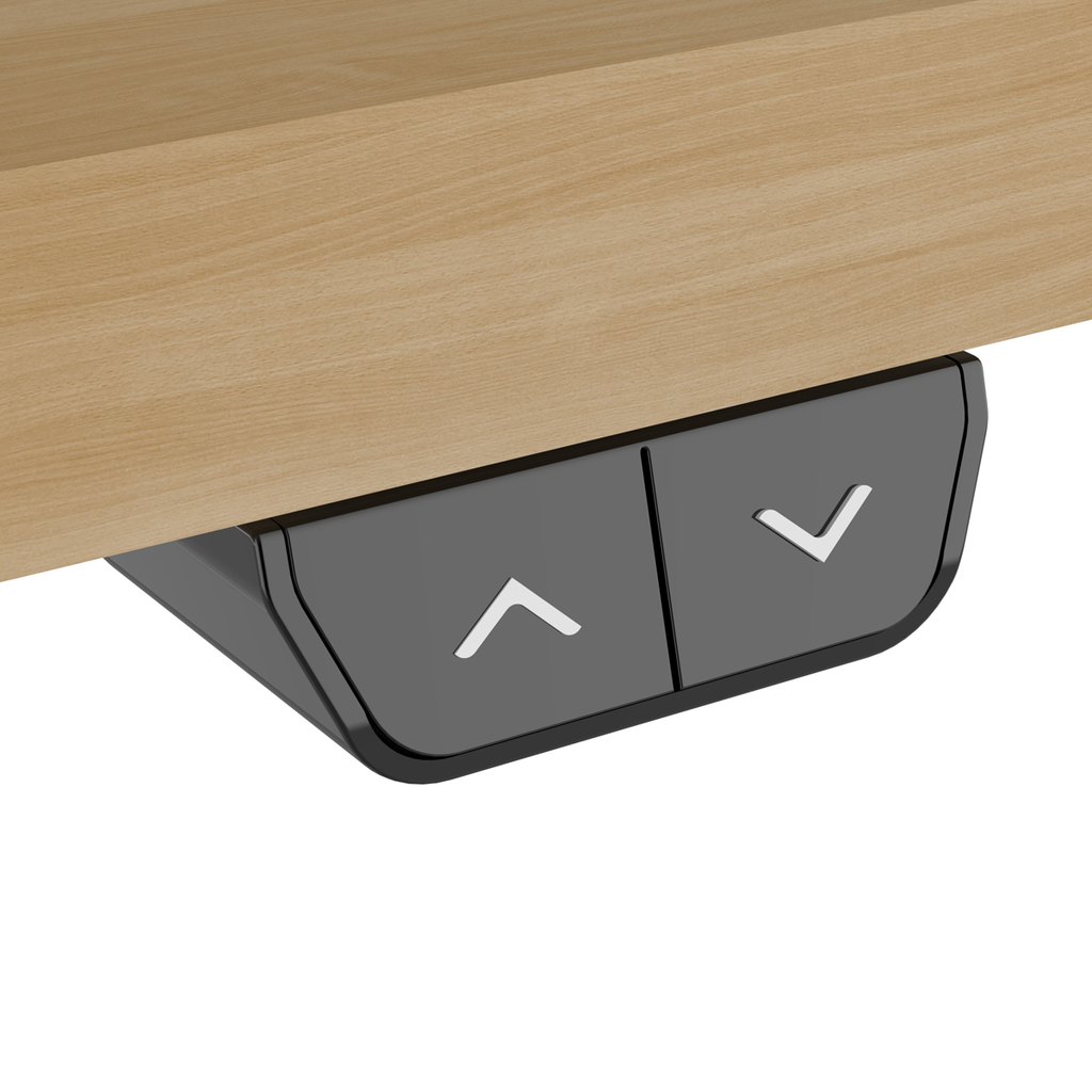 Single Motor Ultra-Quiet Adjustable-Height Electric Sit/Stand Desk - Oak Desktop DH68