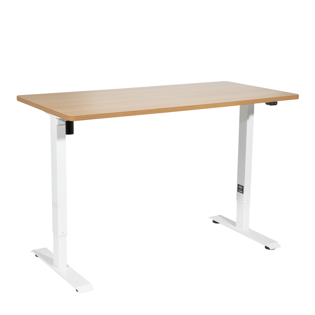 Single Motor Ultra-Quiet Adjustable-Height Electric Sit/Stand Desk - Oak Desktop DH68
