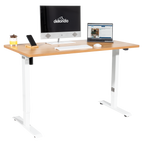 Single Motor Ultra-Quiet Adjustable-Height Electric Sit/Stand Desk - Oak Desktop DH68