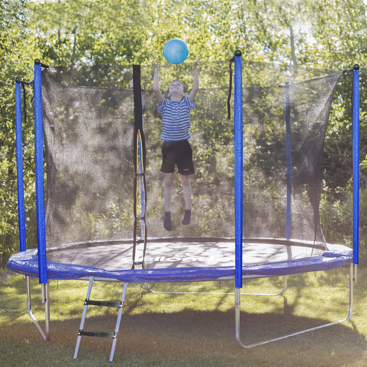 Heavy-Duty Outdoor Trampoline with Safety Enclosure Net 10ft DL68