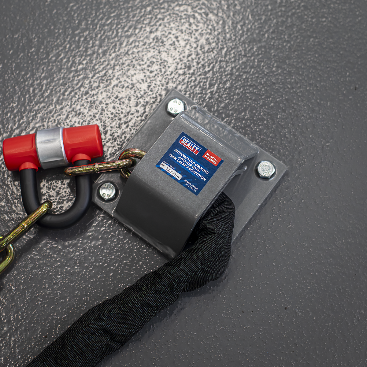 Motorcycle Ground Anchor with Twin Layer Protection MCGA01D