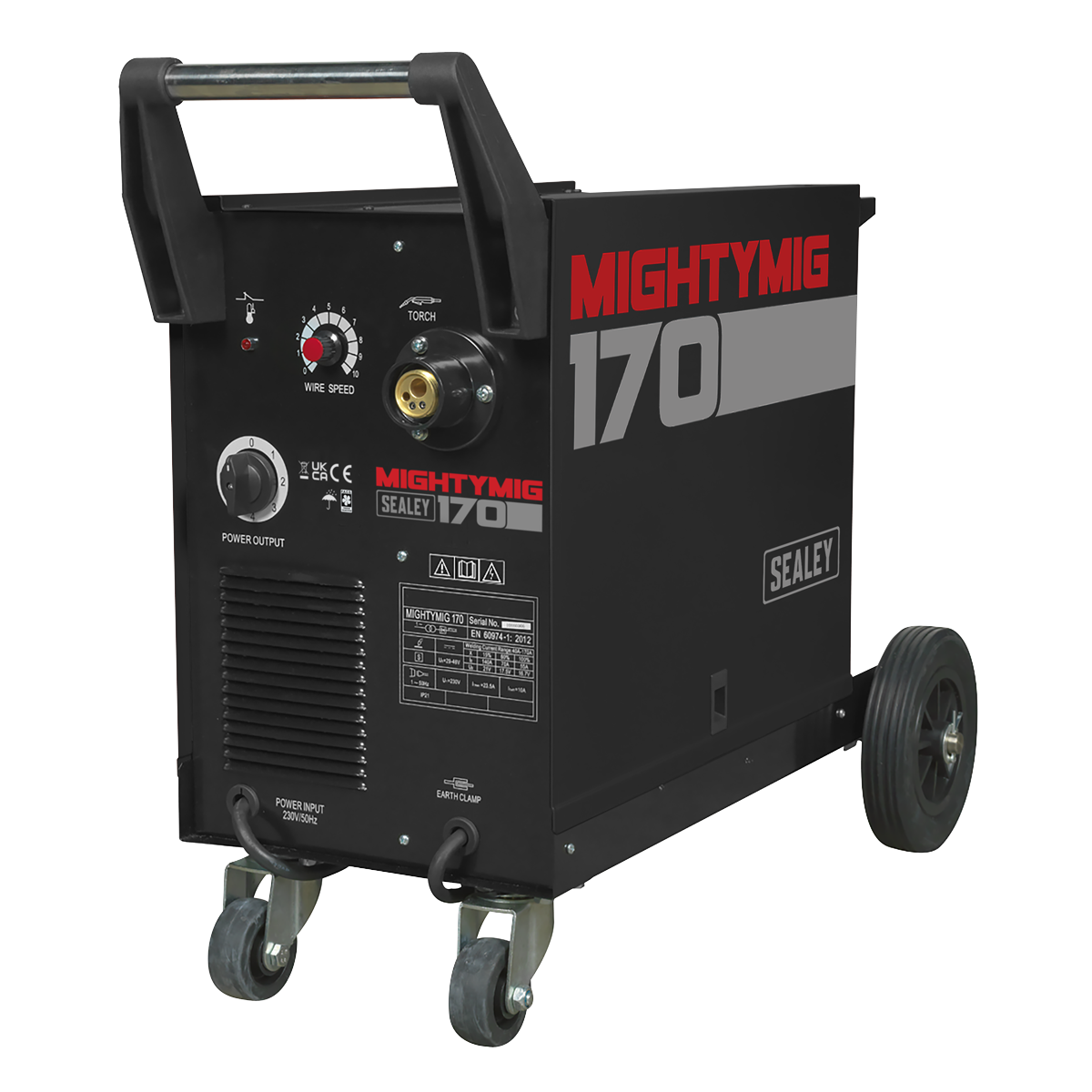 Professional Gas/Gasless MIG Welder with Euro Torch 170A MIGHTYMIG170