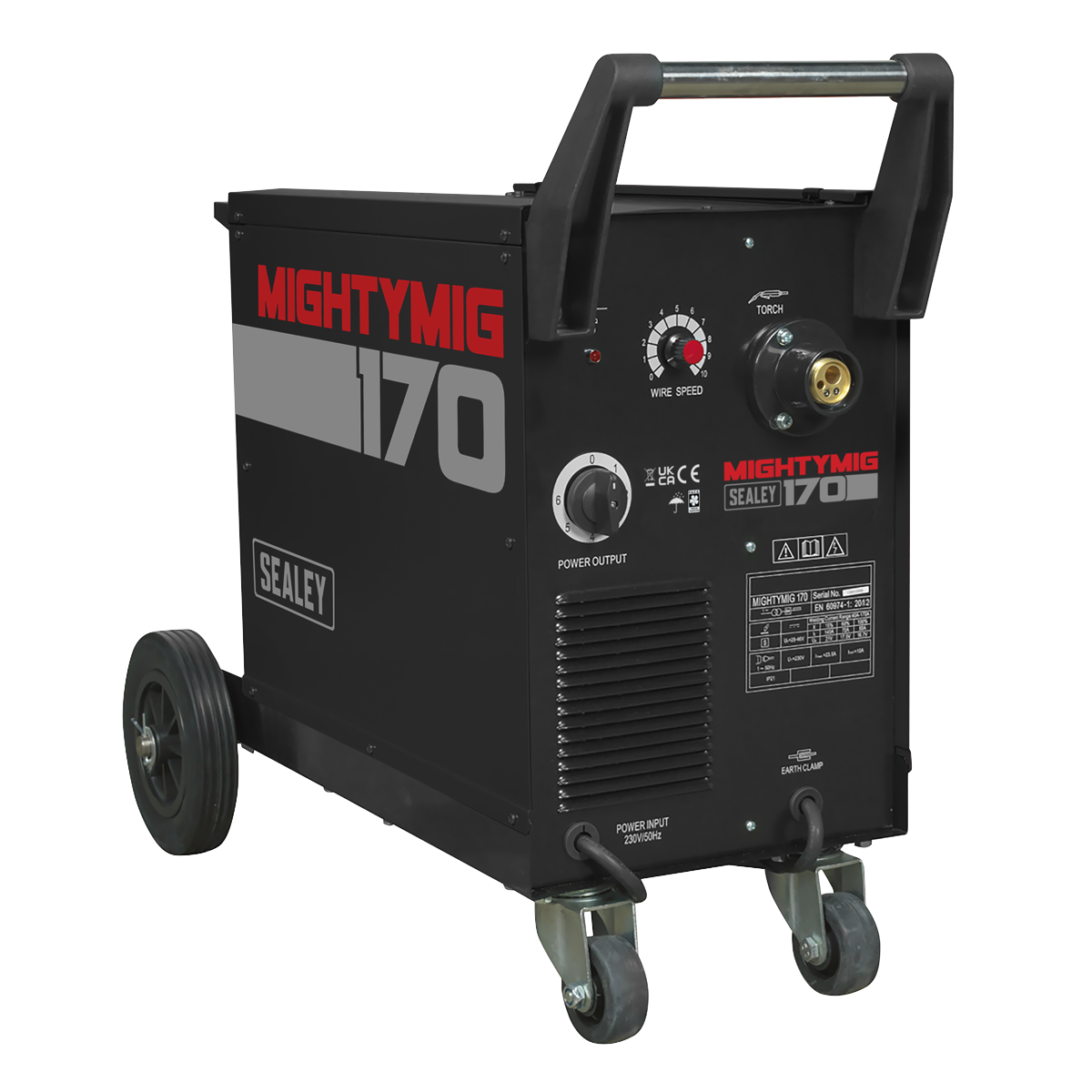 Professional Gas/Gasless MIG Welder with Euro Torch 170A MIGHTYMIG170