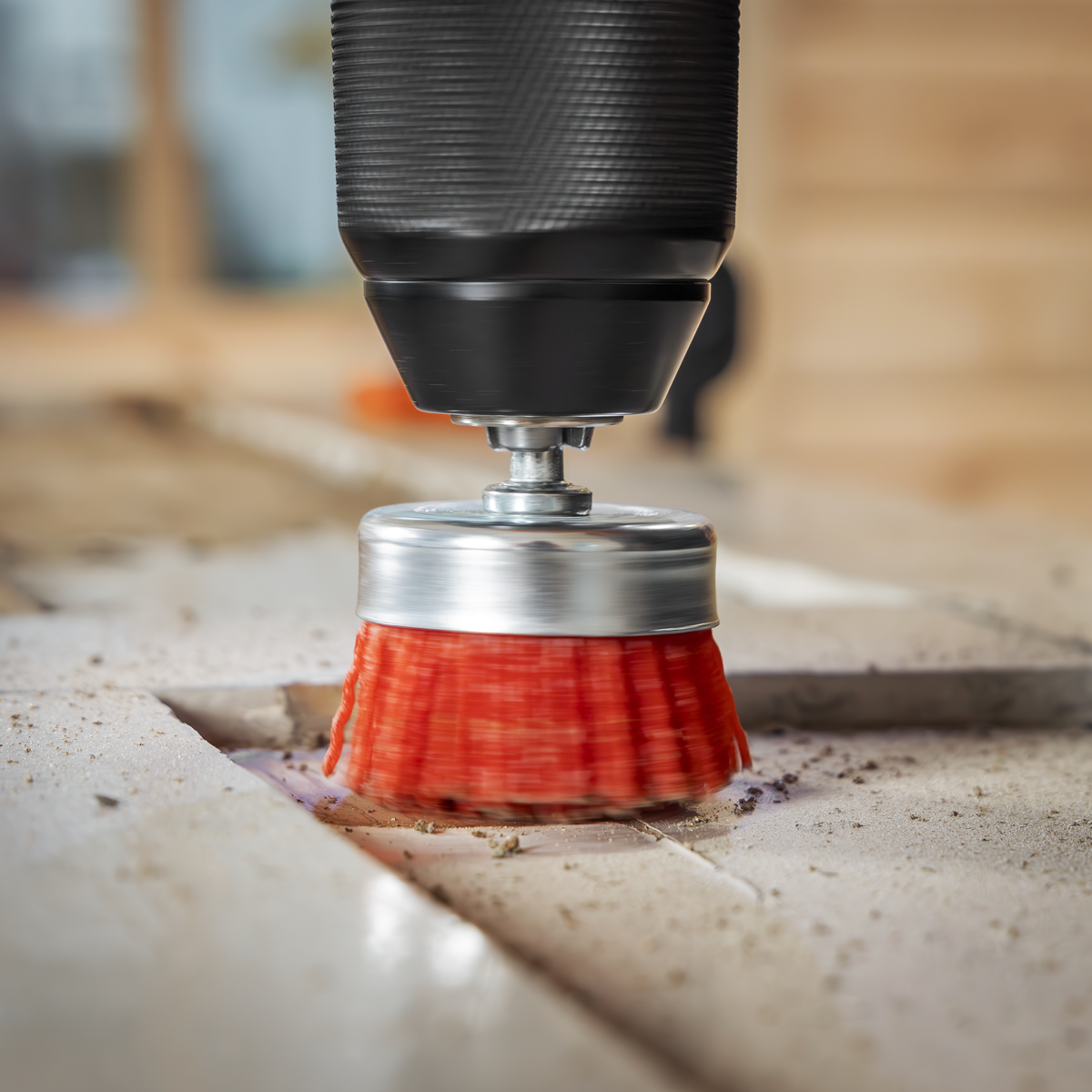 50mm Nylon Filament Cup Brush with 6mm Shaft NFB50