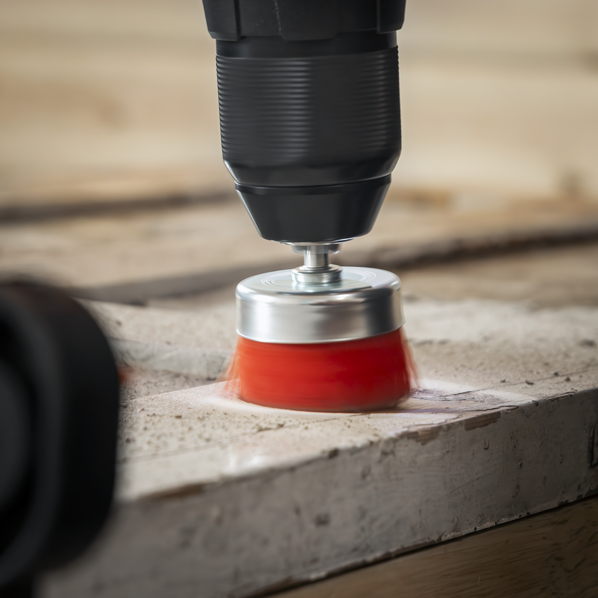 50mm Nylon Filament Cup Brush with 6mm Shaft NFB50