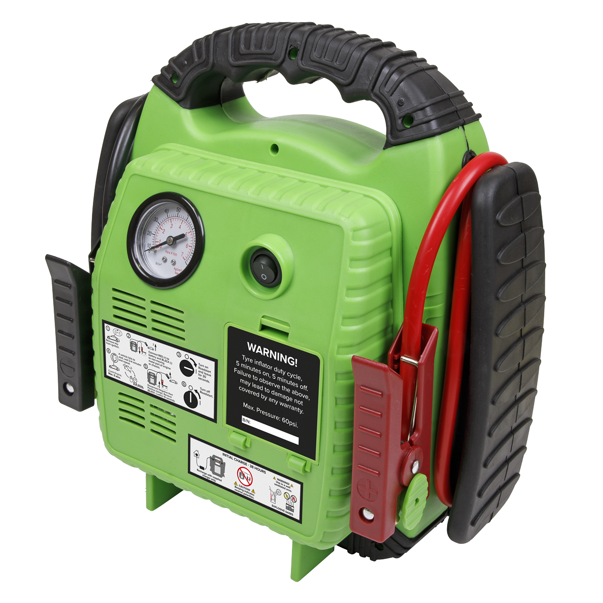 12V RoadStart® Emergency Jump Starter with Air Compressor 900 Peak Amps RS1322HV