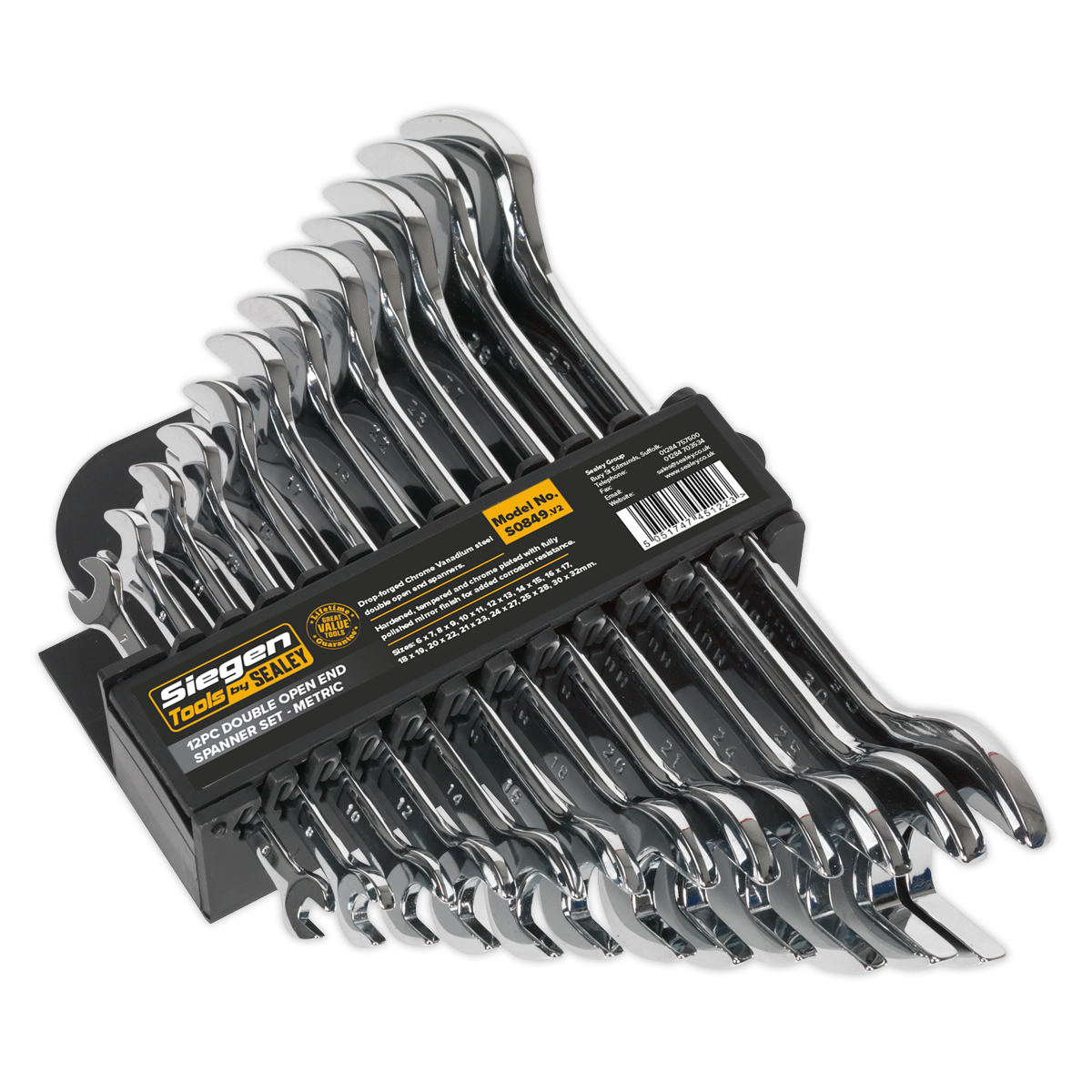 Double Open-End Spanner Set 12pc S0849