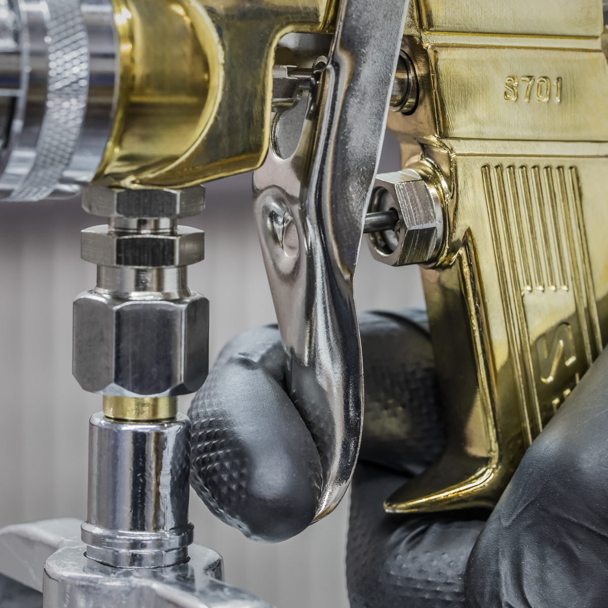 Workshop Gold Series Suction Feed Spray Gun 1.8mm Set-Up S701