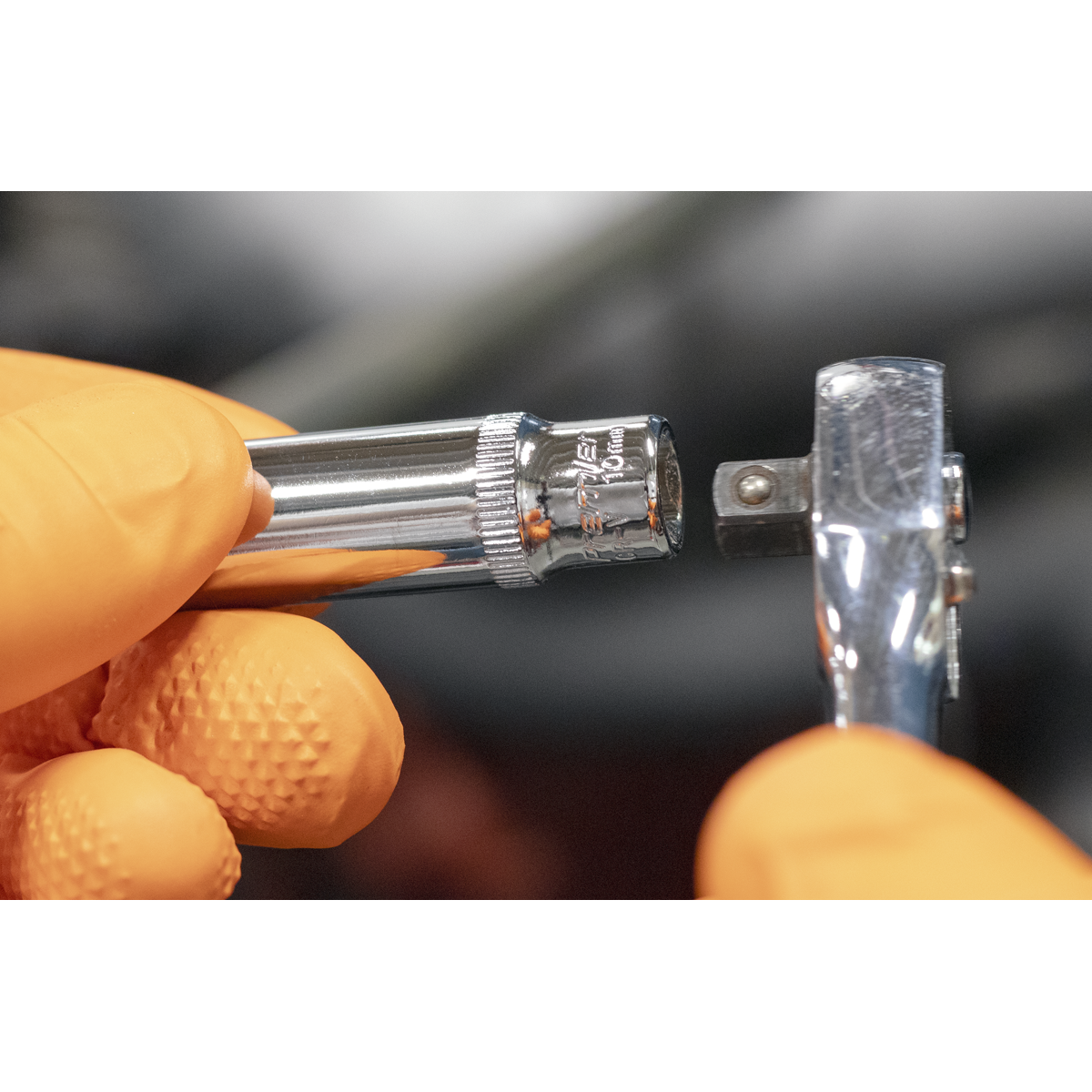 Fully Polished Deep Socket 1/4"Sq Drive 10mm SP1410D