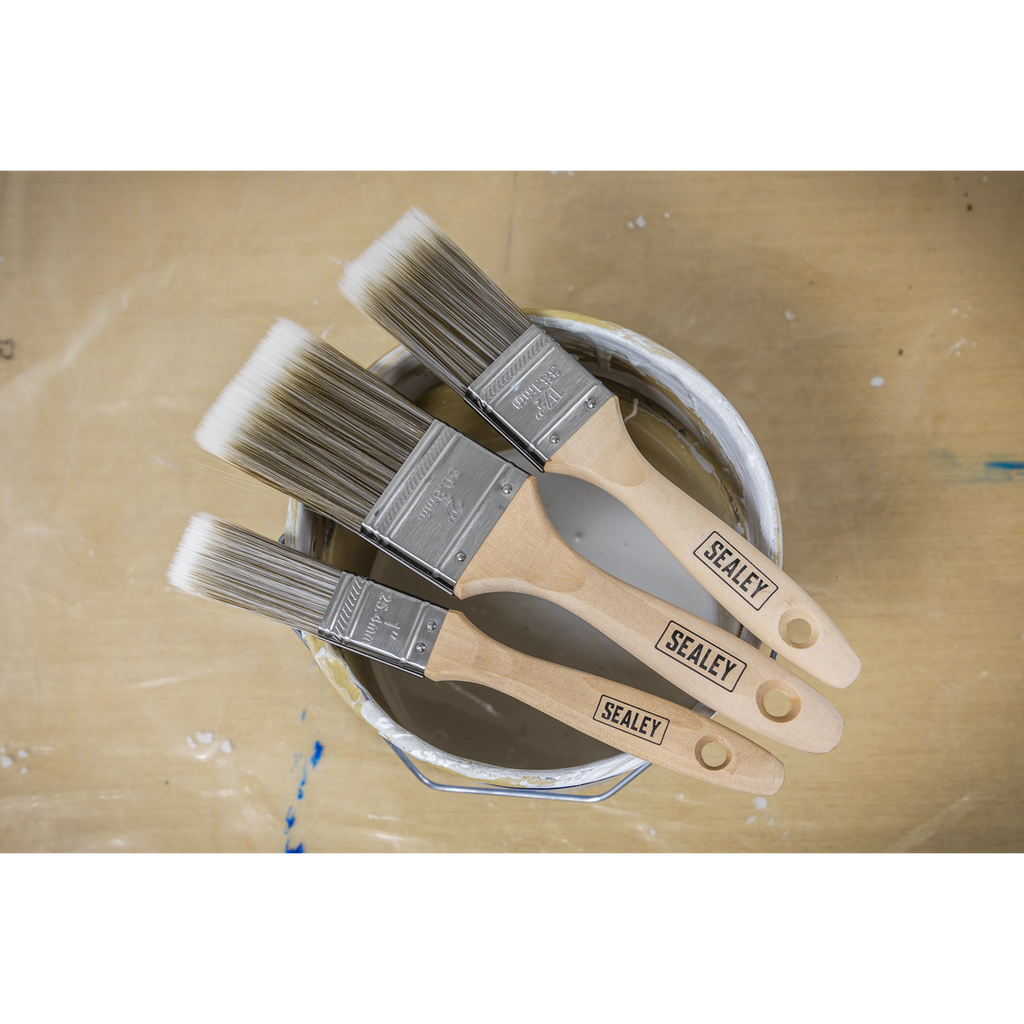 Wooden Handle Paint Brush Set 5pc SPBS5W