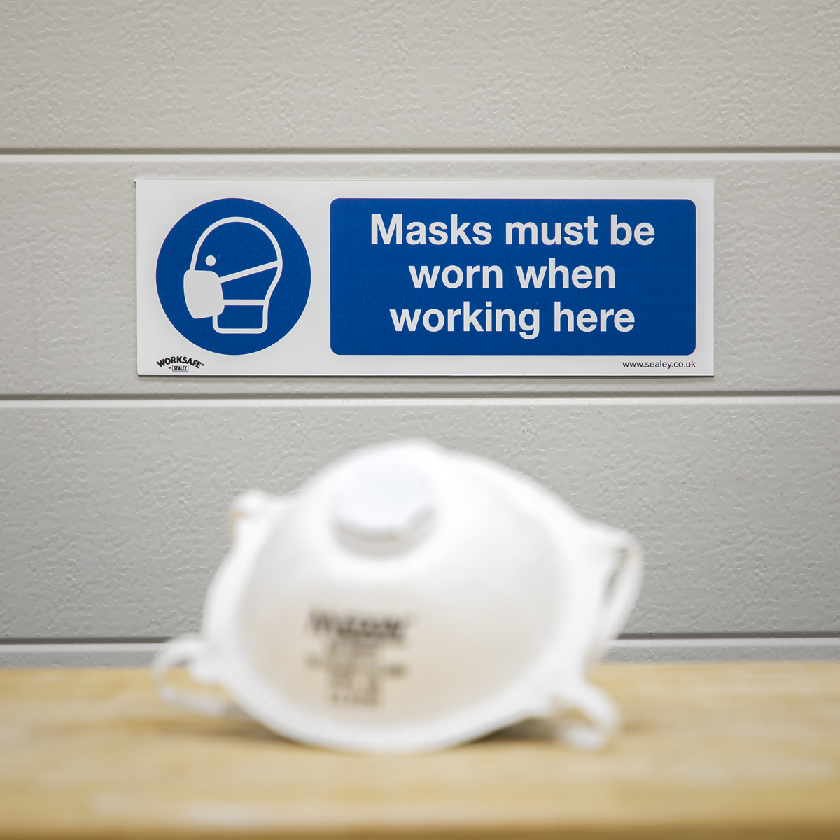 Masks Must Be Worn Safety Sign - Self-Adhesive Vinyl SS57V1