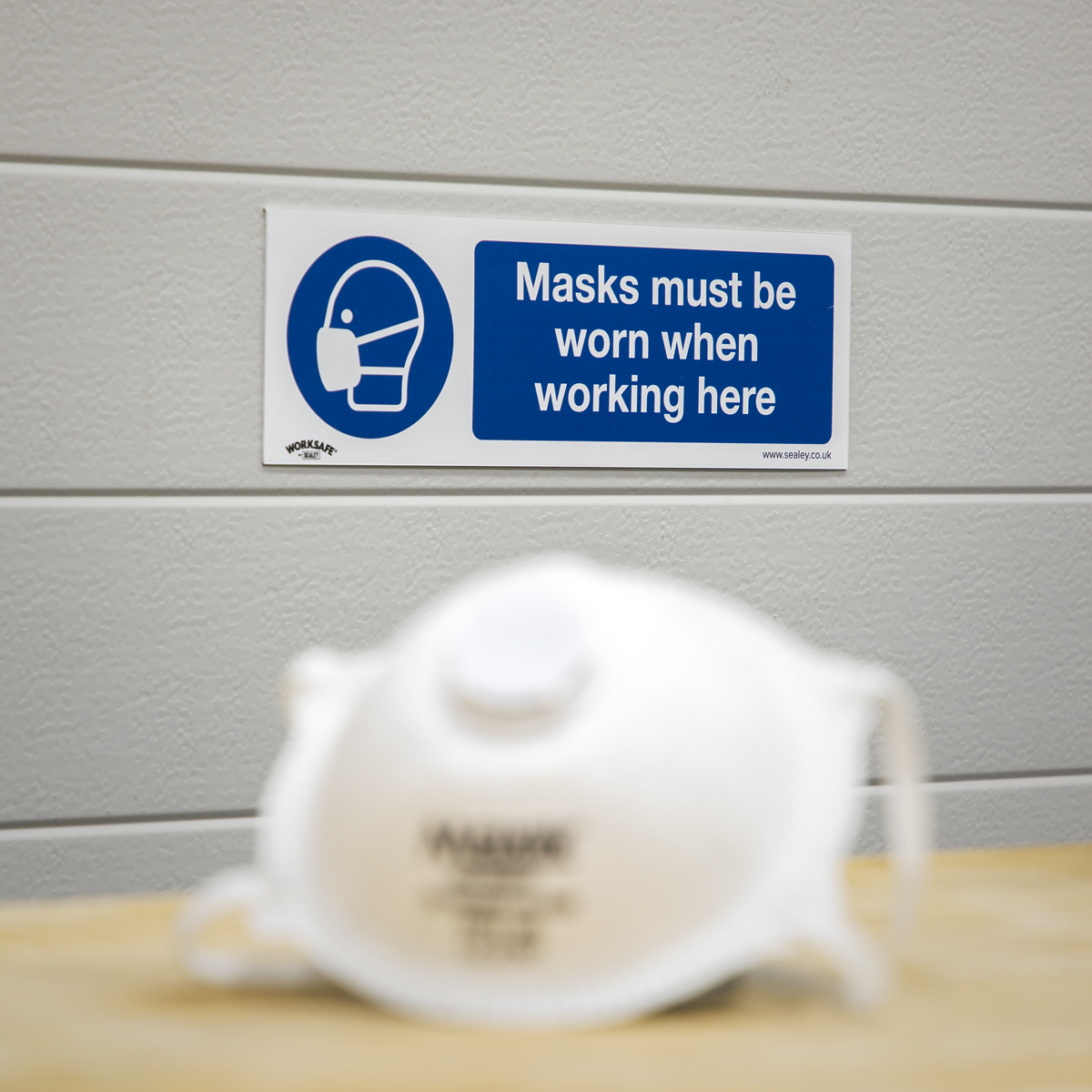 Masks Must Be Worn Safety Sign - Self-Adhesive Vinyl SS57V1