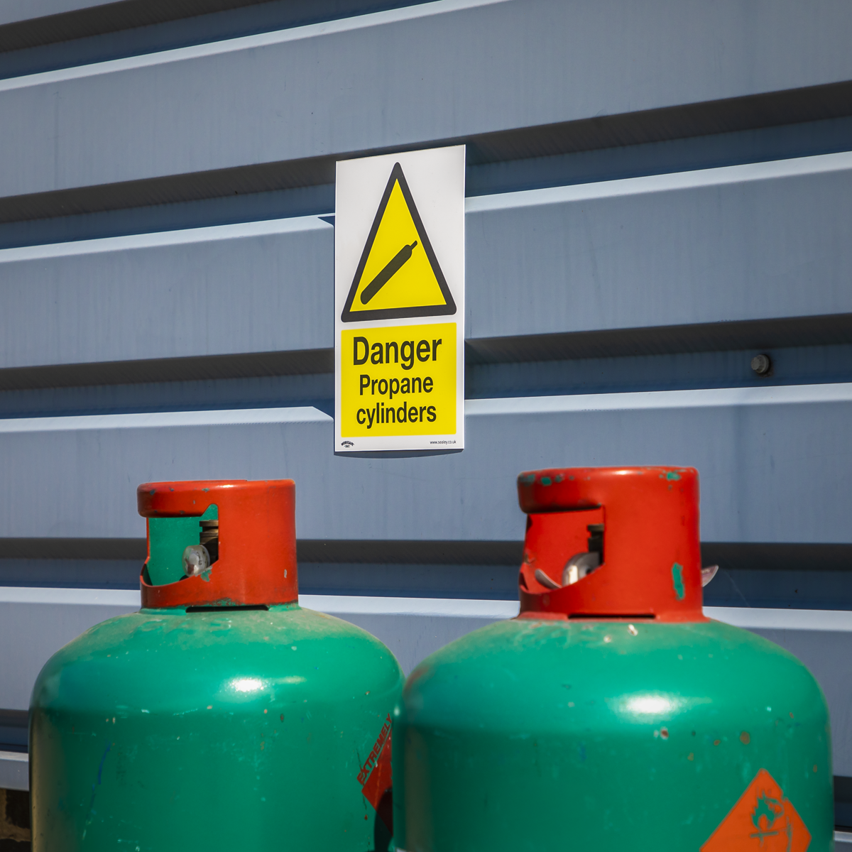 Danger Propane Cylinders Safety Sign - Self-Adhesive Vinyl SS62V1