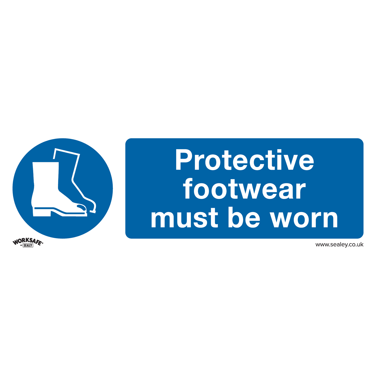 Protective Footwear Must Be Worn Safety Sign - Self-Adhesive Vinyl SS7V1