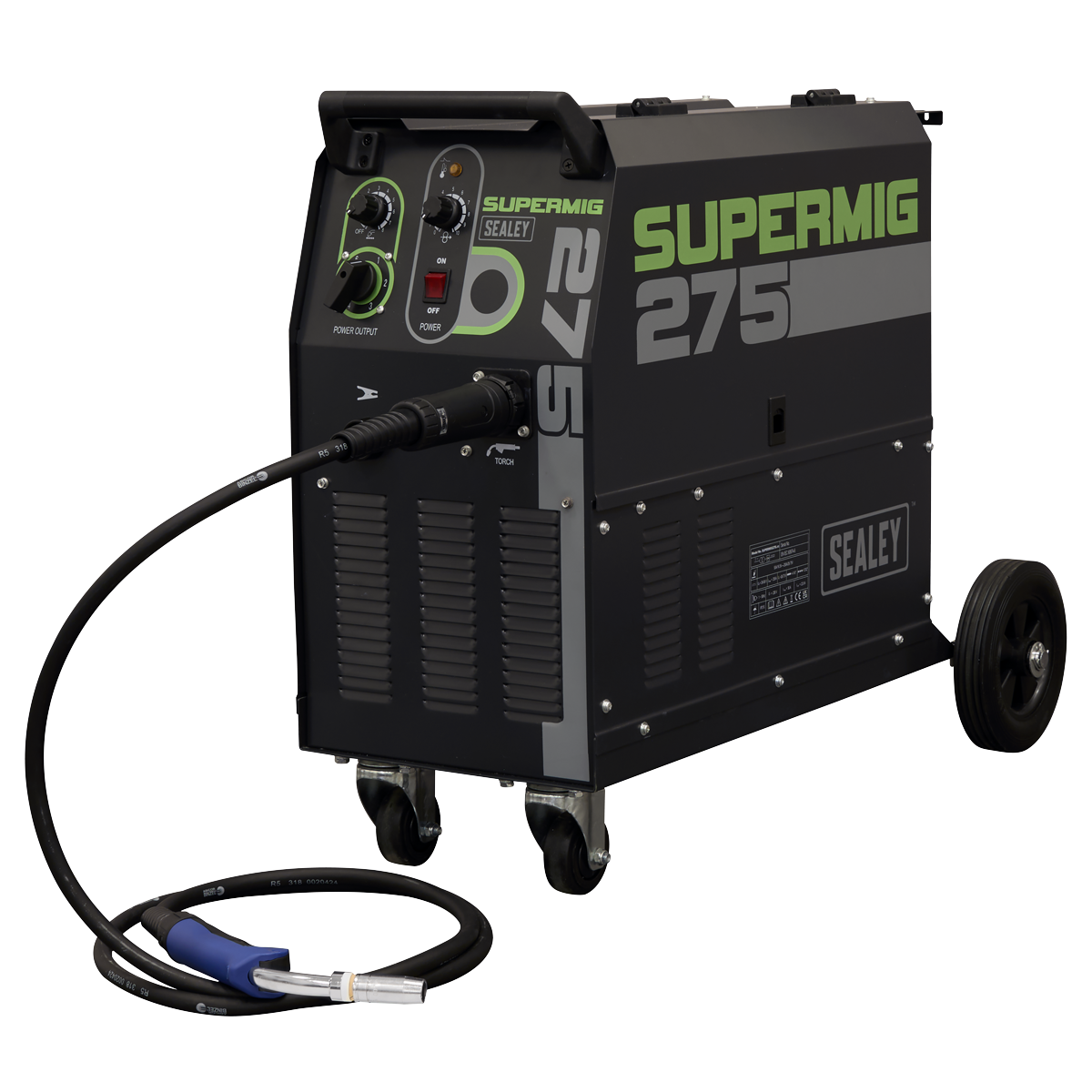 Professional Gas/Gasless MIG Welder with Binzel® Euro Torch 270A 230V SUPERMIG275