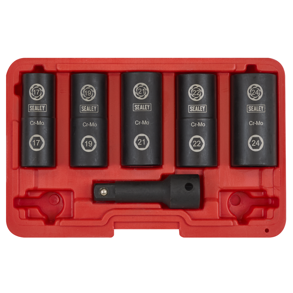 Impact Wheel Nut/Removal Flip Socket Set 1/2"Sq Drive 6pc SX271