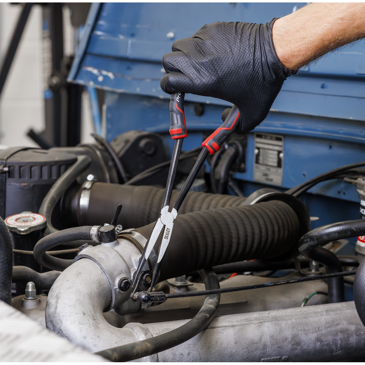 Long Needle Nose Pliers Set with Tool Tray 3pc TBT58