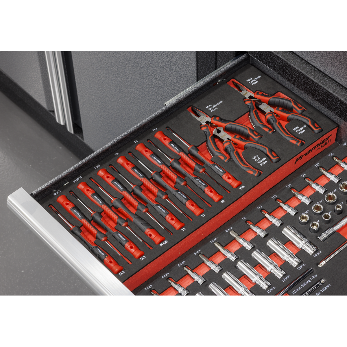 Precision Screwdriver & Mini Pliers Set with Tool Tray 17pc TBT67