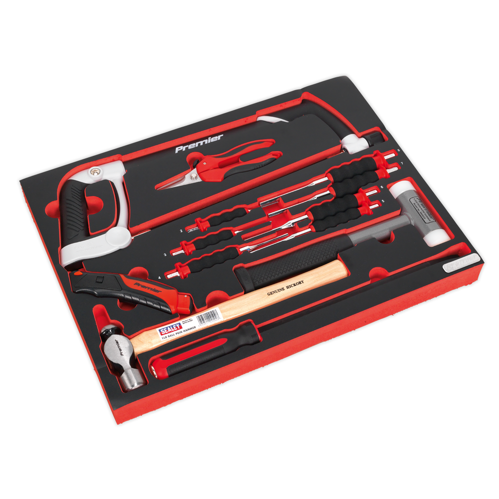 Hacksaw, Hammers & Punch Kit with Tool Tray 13pc TBTP06UK