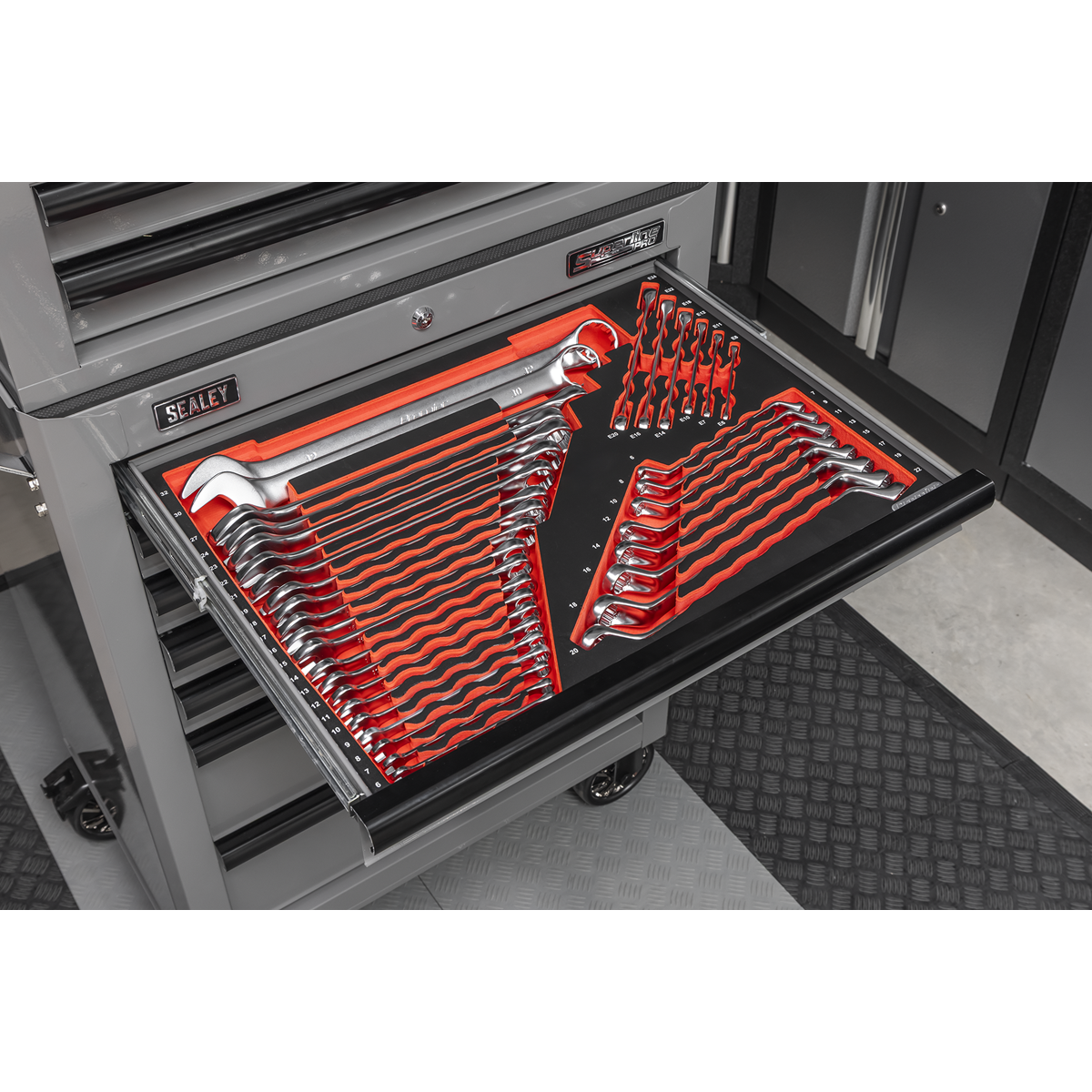 Tool Chest Combination 14 Drawer with 446pc Tool Kit - Grey TBTPCOMBO6