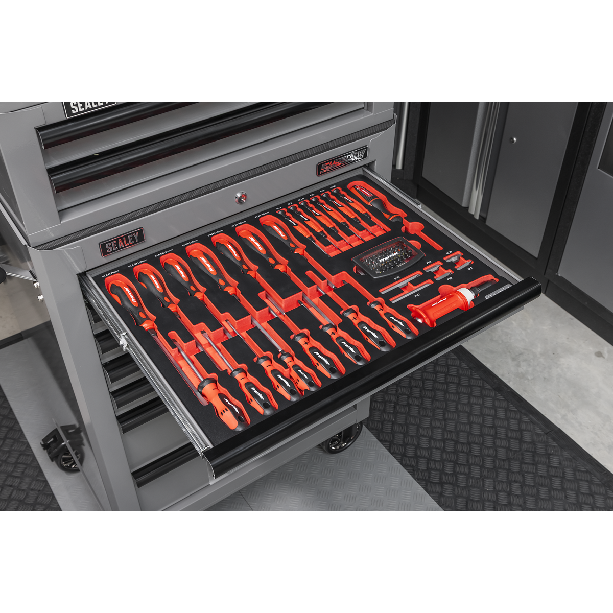 Tool Chest Combination 14 Drawer with 446pc Tool Kit - Grey TBTPCOMBO6