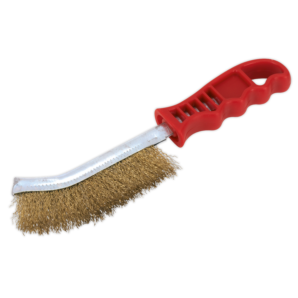 Wire Brush Brassed Steel with Plastic Handle WB05/R