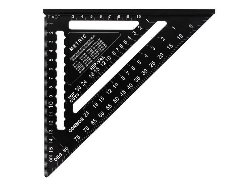 Prestige Quick Roofing Square Black Aluminium 180mm (Metric)                    