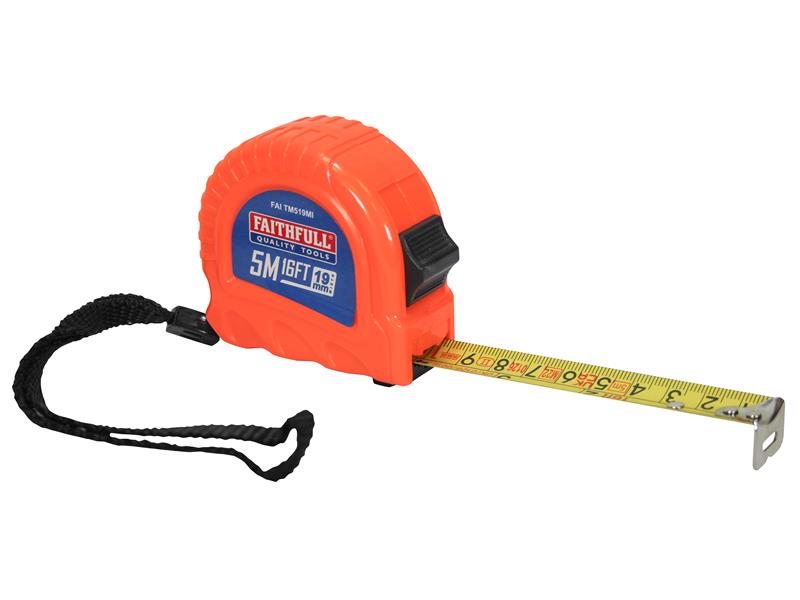 Twin Lock Tape Measure 5m/16ft (Width 19mm)                                     