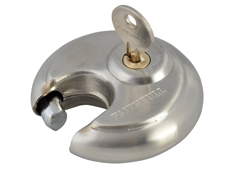 Stainless Steel Discus Padlock 70mm                                             