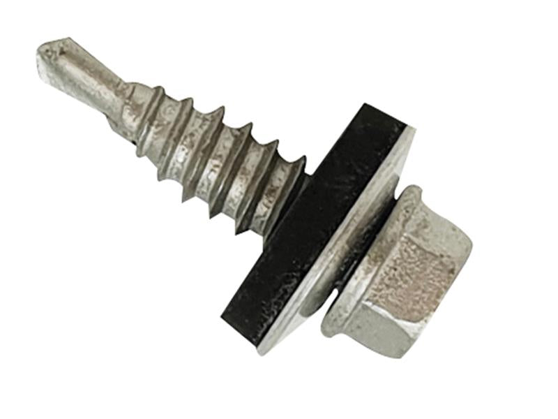 TechFast Self-Drilling Stitching Hex Screw & Washer No.1 Tip 6.3 x 25mm Box 100 