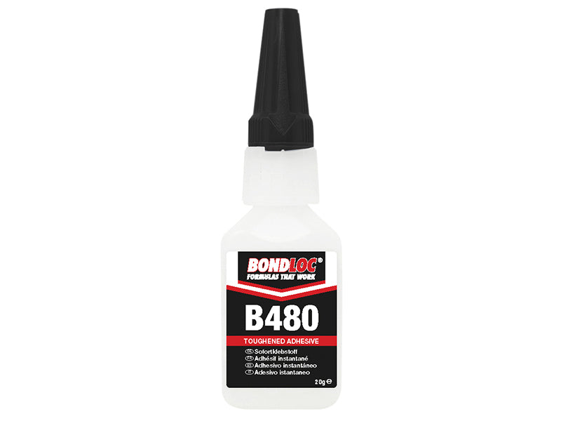 B480 Black Rubber Toughened Cyanoacrylate 20g                                   